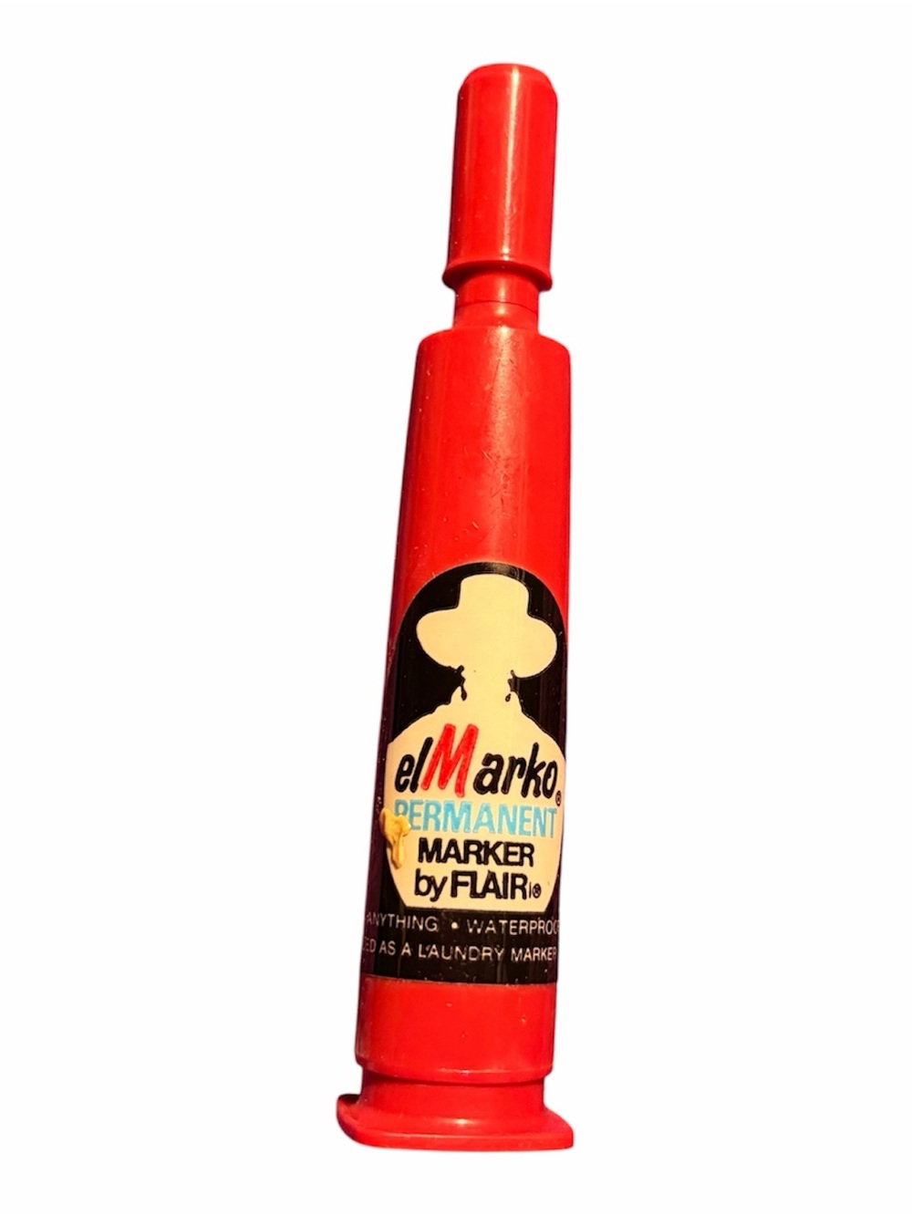 Vintage El Marko Permanent Marker Red Flair Waterproof Industrial Mark Tested